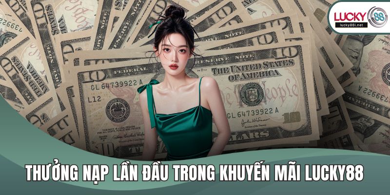 Khuyến Mãi LUCKY88 Thưởng nạp lần đầu trong khuyến mãi LUCKY88